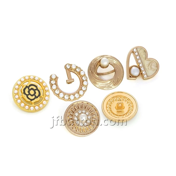Custom Metal Shank Button With Pearl factory