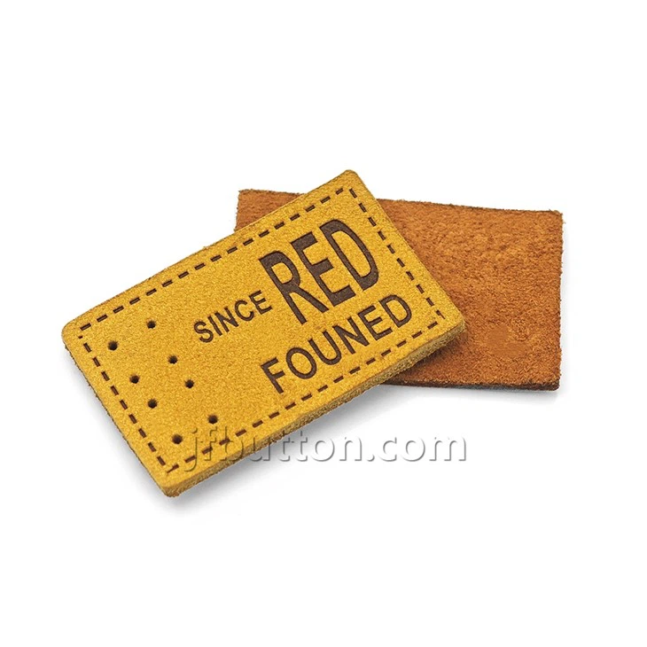Mini Debossing Leather Labels For Hat