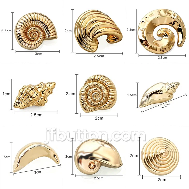 Mini Gold Conch Button best