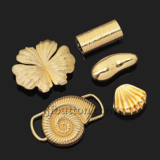Auksinis Conch metalo sagtis