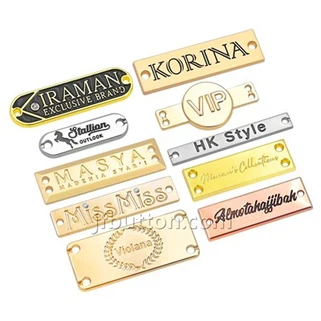 Personalizuotos metalinės drabužių etiketės