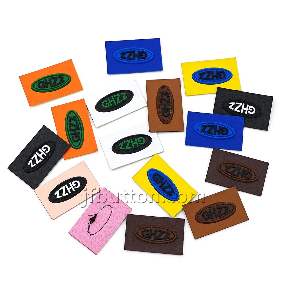 leather label with silicone patch leather label with silicone patch